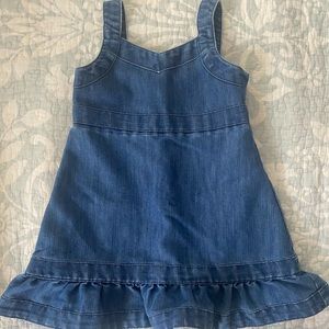 Vintage Old Navy 18-24 month Denim Ruffle Dress